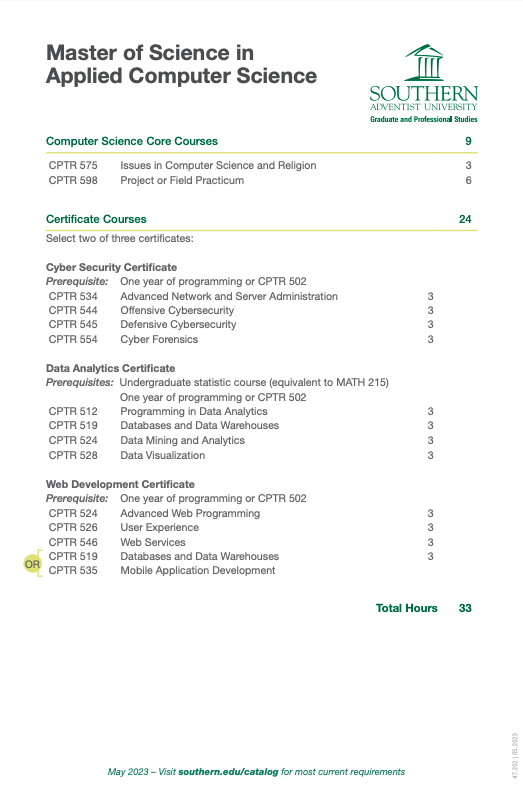 MSCS Applied Computer Science