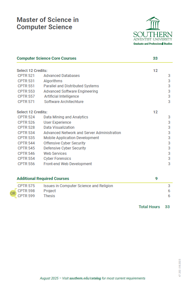 2025.MS.Computer.Science.courses